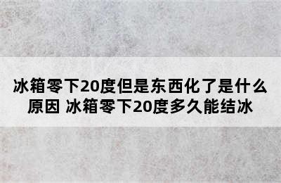 冰箱零下20度但是东西化了是什么原因 冰箱零下20度多久能结冰